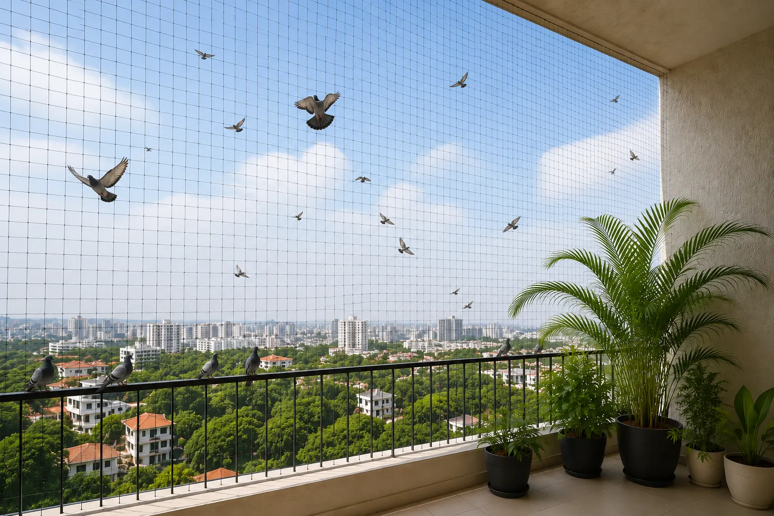 Humane Pigeon & Bird Nets Installation